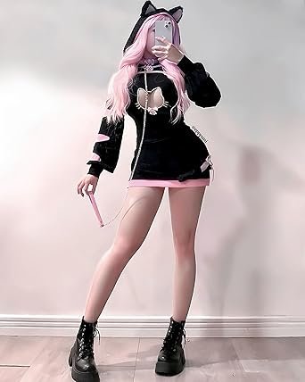 best gothic roleplay costumes - dark fantasy - KORURACLUB Cat Maid - Gothic Allure