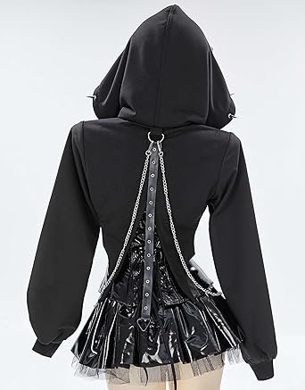 best gothic roleplay costumes - dark fantasy - MEOWCOS Punk Set - Edgy Dark Fantasy